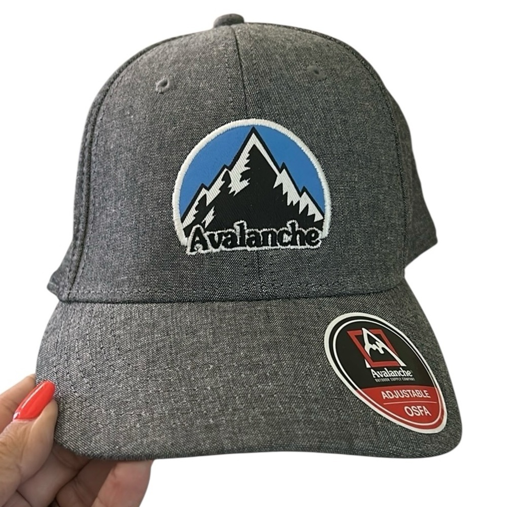 Avalanche Blue and Gray Unisex Logo Cap
